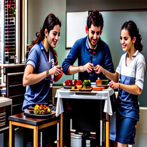 002_Three people are preparing a meal in a small kitchen..png